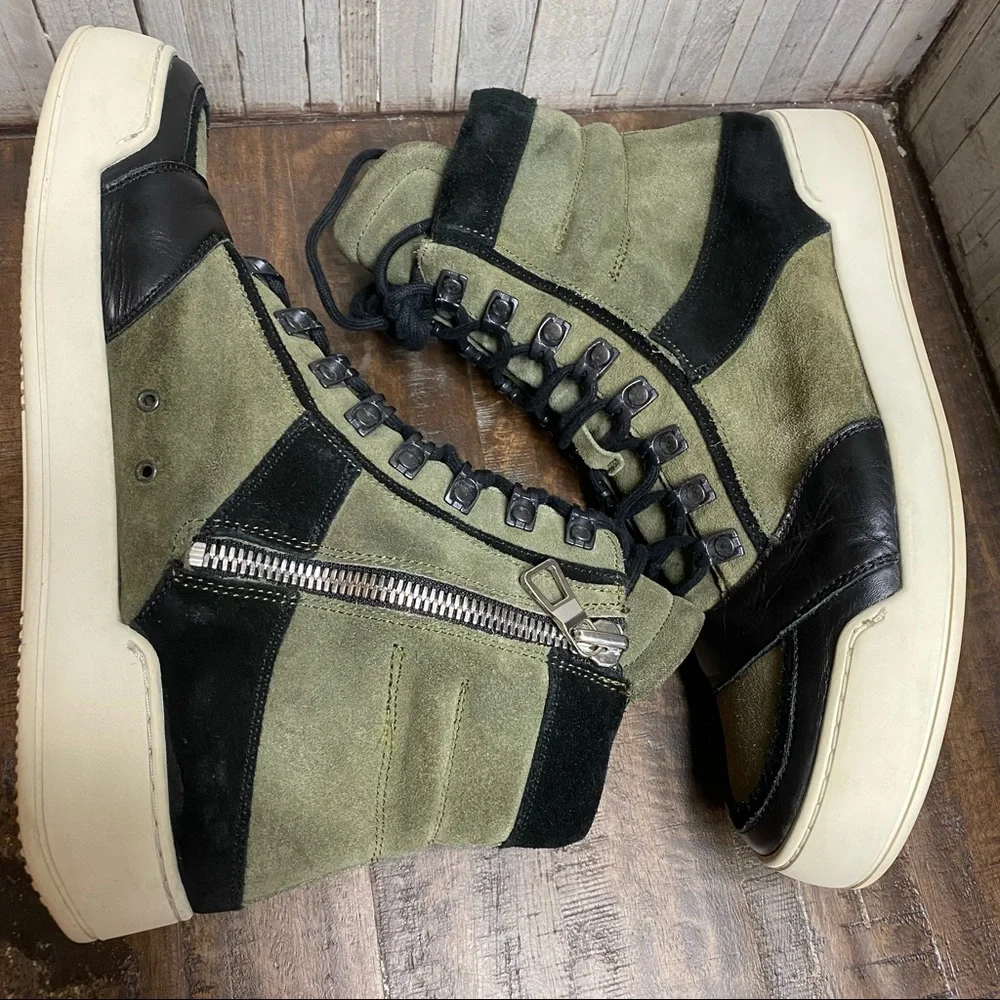 Balmain Paris H&M Combat Ankle Leather Boots Sz 9 - Picture 7 of 11